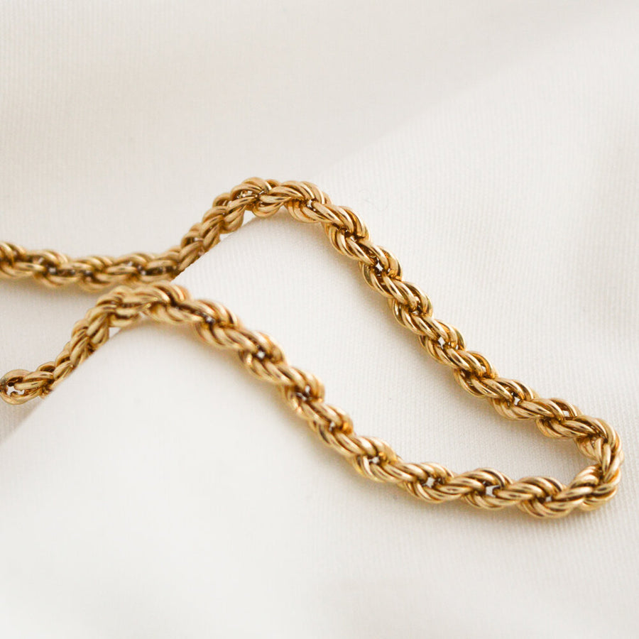 Rope-Style Gold Chain Bracelet