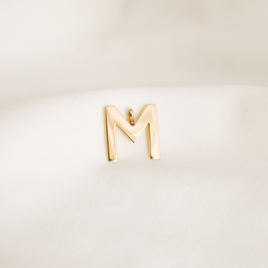 9ct Gold M Initial Necklace