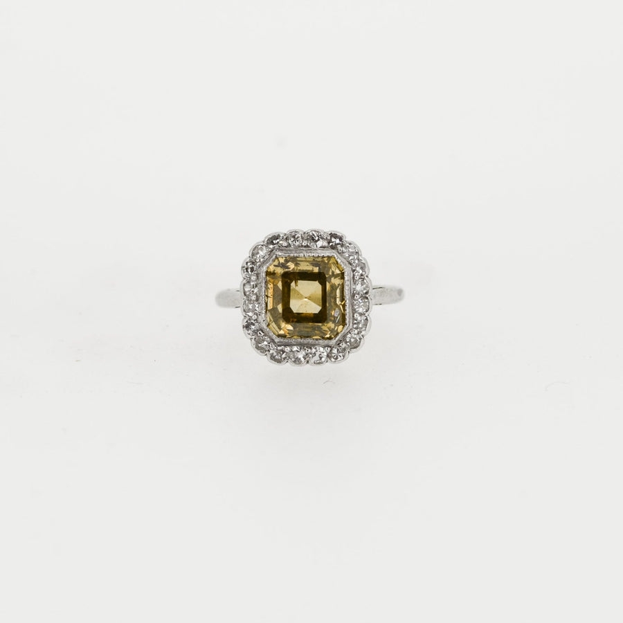 1940's Cognac Yellow Diamond Ring