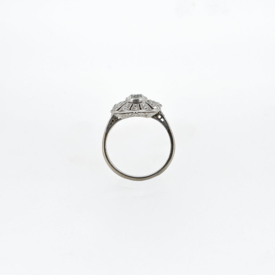 Unique Art Deco 1920's Diamond Engagement Ring