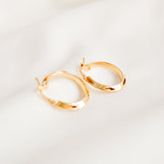 Cut-out Gold Hoop Earrings - 19mm