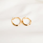 Cut-out Gold Hoop Earrings - 19mm