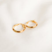 Cut-out Gold Hoop Earrings - 19mm