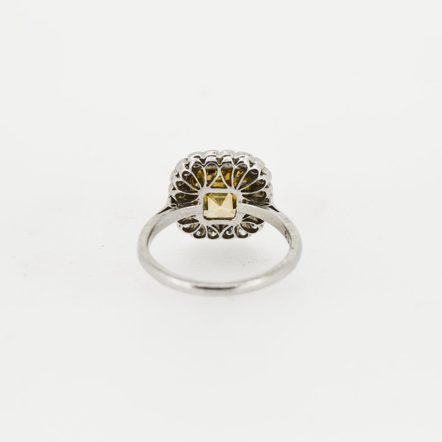 1940's Cognac Yellow Diamond Ring
