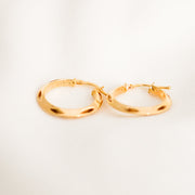 Cut-out Gold Hoop Earrings - 19mm