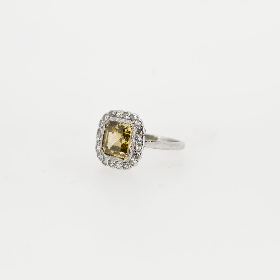 1940's Cognac Yellow Diamond Ring