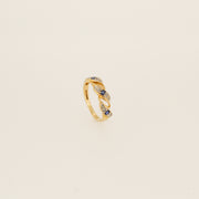 Sapphire & Diamond Wave Ring