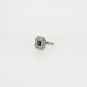 Art Deco c1920's Sapphire and Diamond Engagement Ring