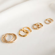 Cut-out Gold Hoop Earrings - 19mm