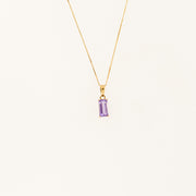 Amethyst and 9ct Gold February Birthstone Necklace