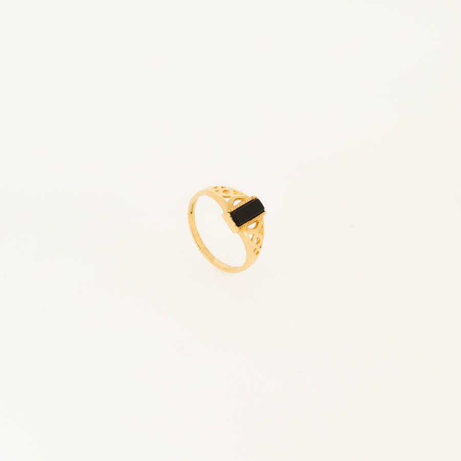Rectangle Onyx Signet Ring 