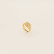 Part Patterned Signet Ring 