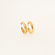 Hammered Gold Vintage Hoops - 19mm