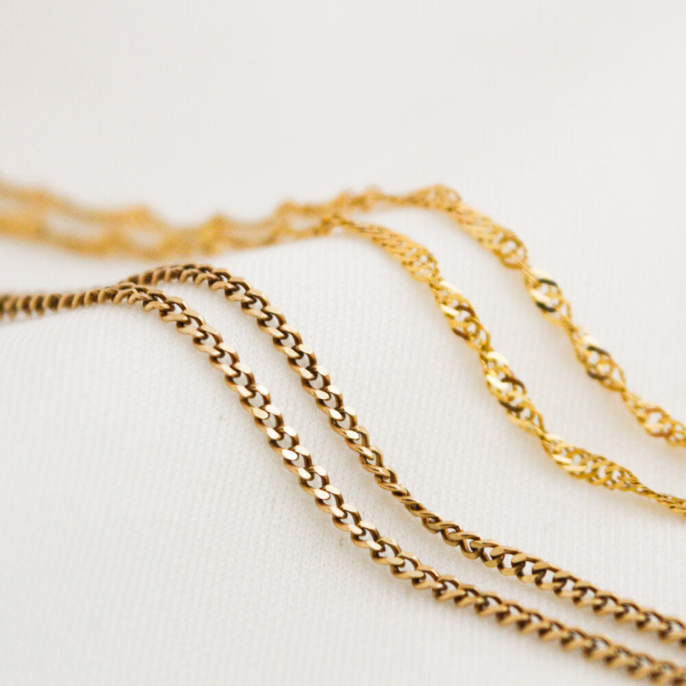 Gold Curb Anklet
