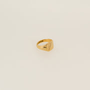 Part Patterned Signet Ring 