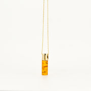 9ct Gold Amber November Birthstone Necklace