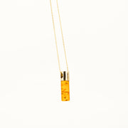 9ct Gold Amber November Birthstone Necklace