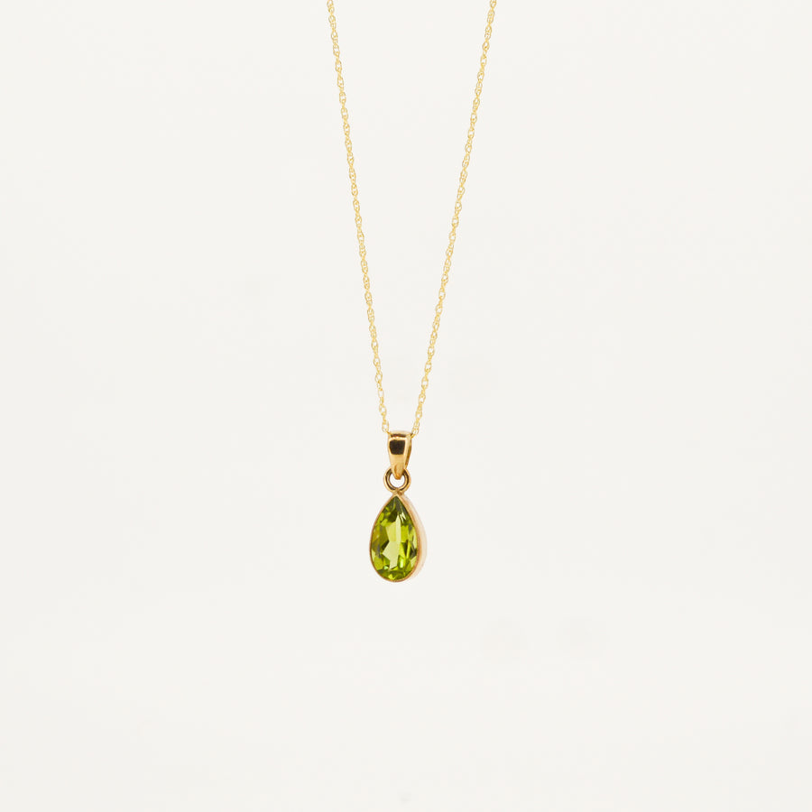 9ct Gold Peridot August Birthstone Necklace
