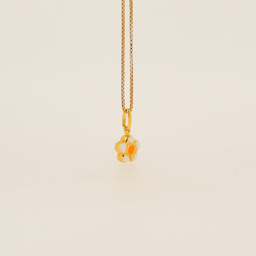 Enamel Daisy Pendant