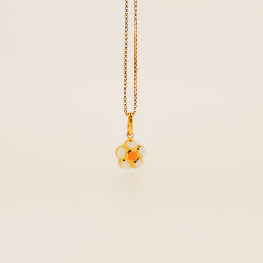 Enamel Daisy Pendant