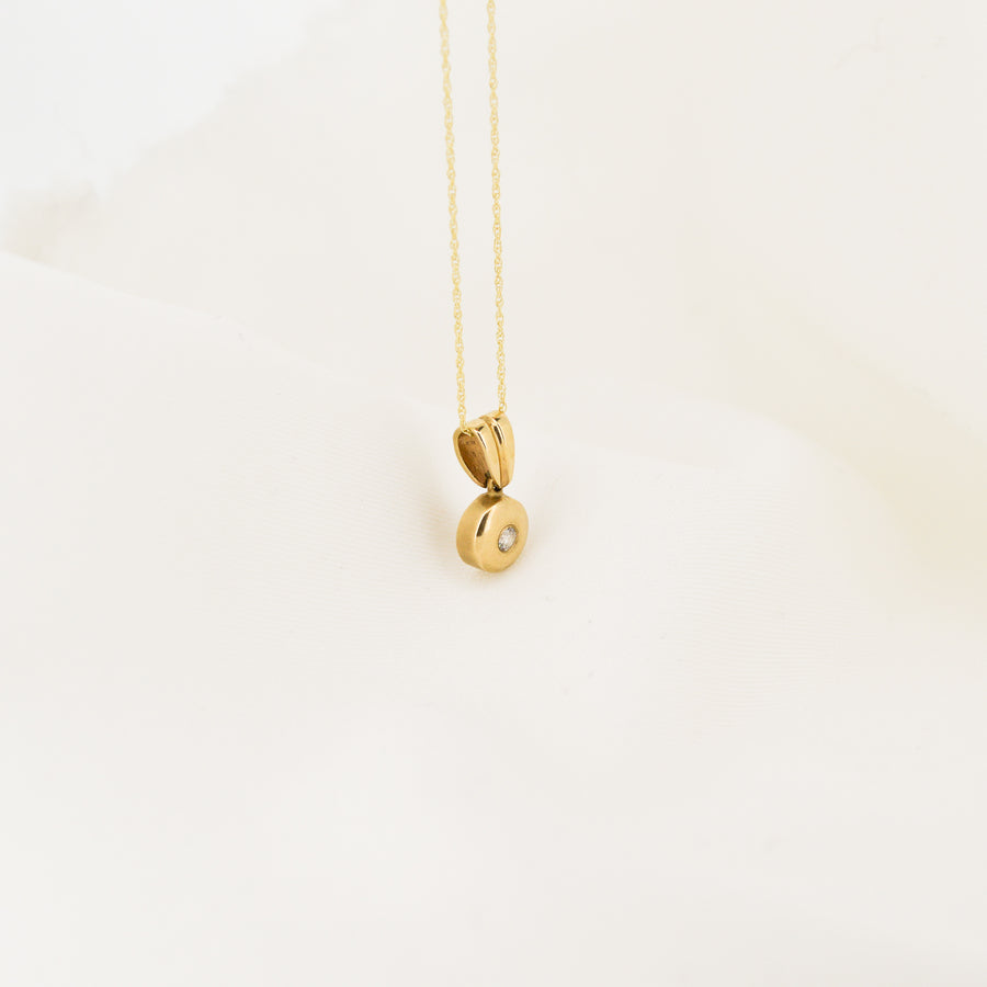 Diamond Set Gold Necklace