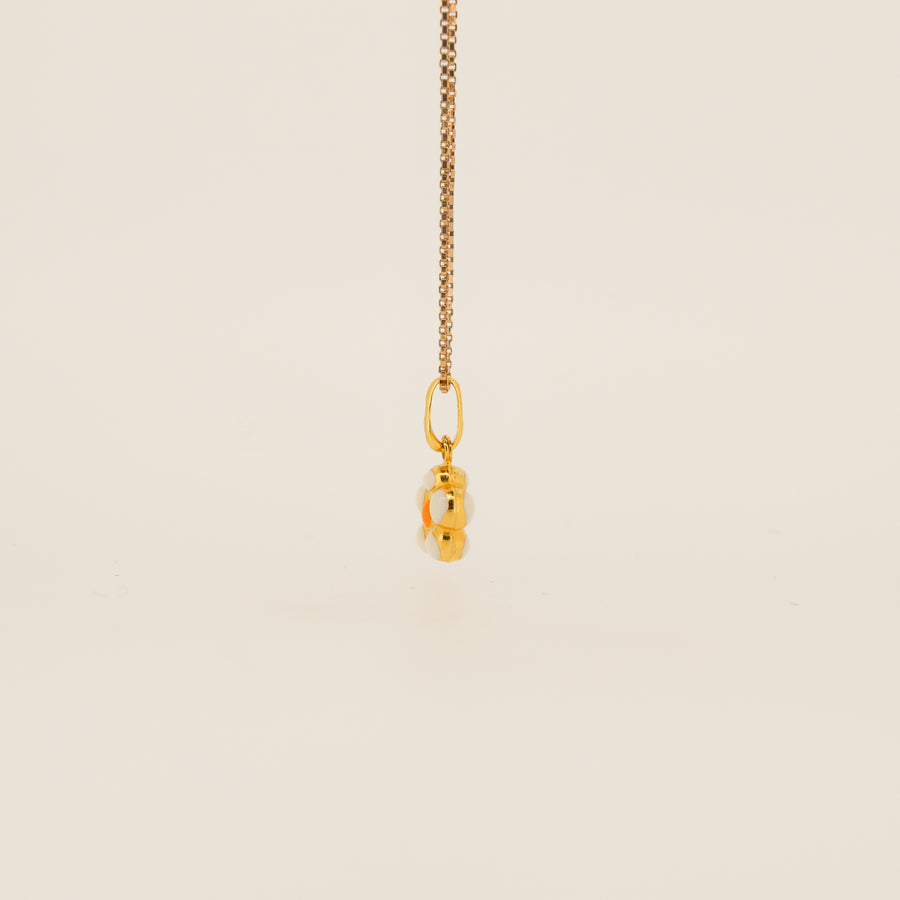 Enamel Daisy Pendant