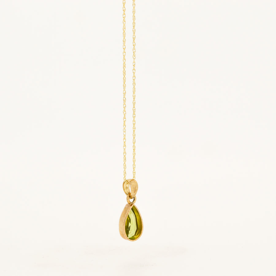 9ct Gold Peridot August Birthstone Necklace