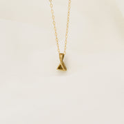 Triangle Diamond Set Gold Necklace