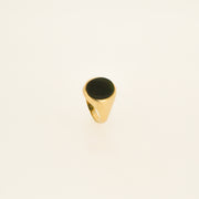 Chunky 1960's Bloodstone Signet Ring