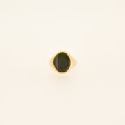 Chunky 1960's Bloodstone Signet Ring