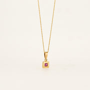 9ct Gold Ruby July Birthstone Necklace