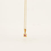 9ct Gold Ruby July Birthstone Necklace