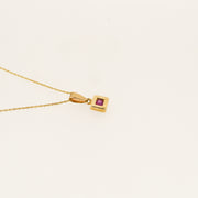 9ct Gold Ruby July Birthstone Necklace