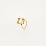 Vintage Citrine 9ct Gold Cocktail Ring