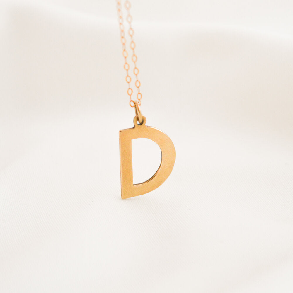 Large D Initial Pendant