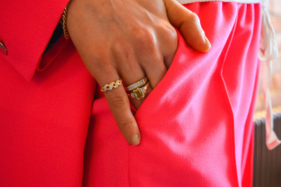 Citrine and Diamond Ring