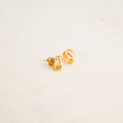 Vintage Knot Gold Stud Earrings
