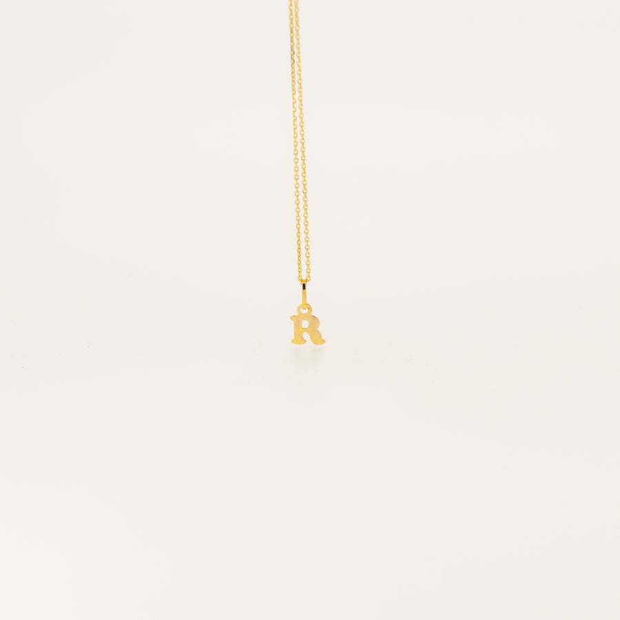 Mini R Gold Pendant