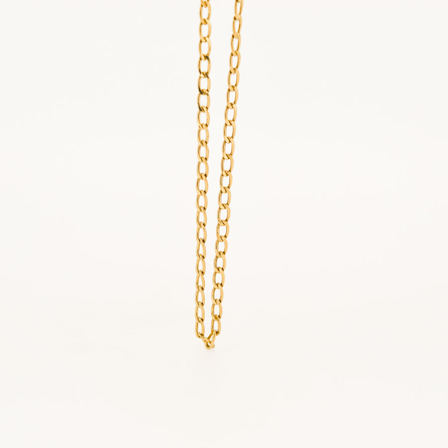 9ct Gold Open Curb 18" Necklace