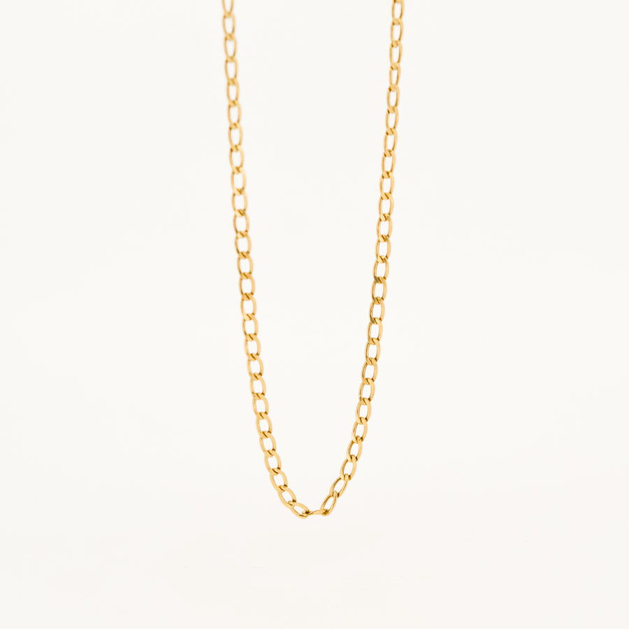 9ct Gold Open Curb 18" Necklace