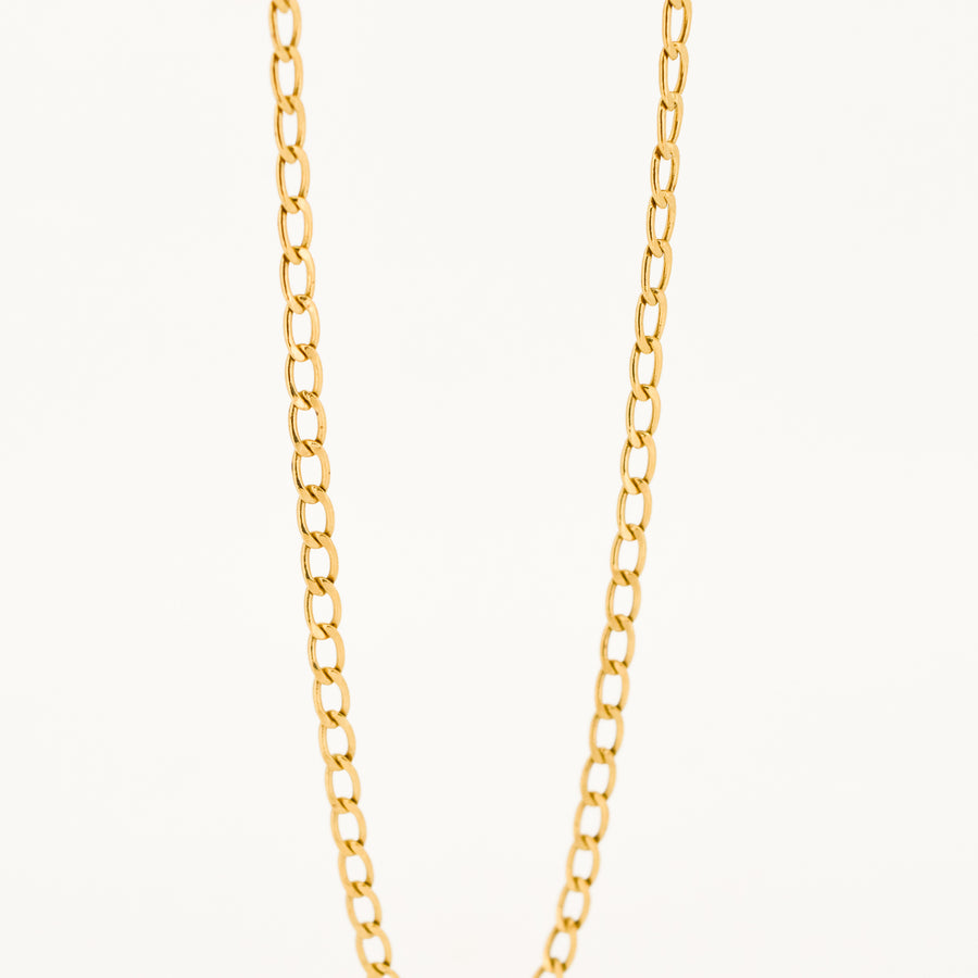 9ct Gold Open Curb 18" Necklace