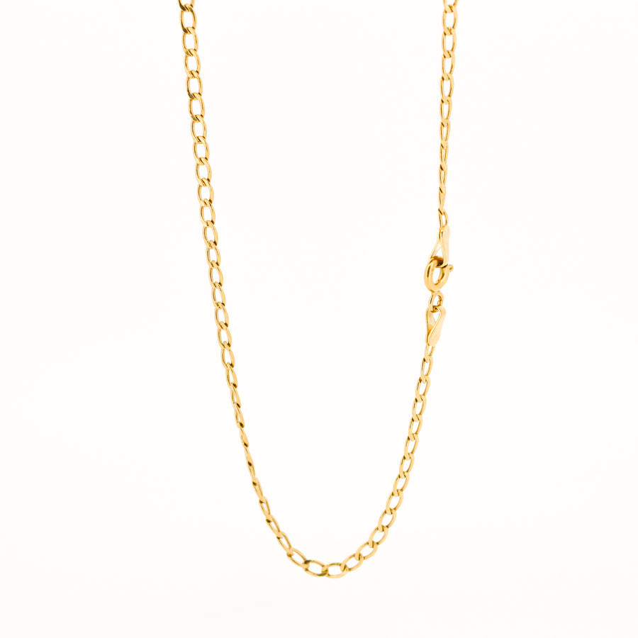 9ct Gold Open Curb 18" Necklace