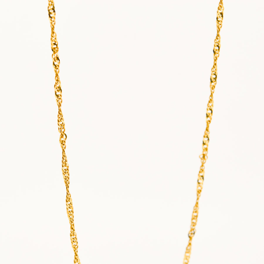 9ct Gold Twist Link 16" Necklace