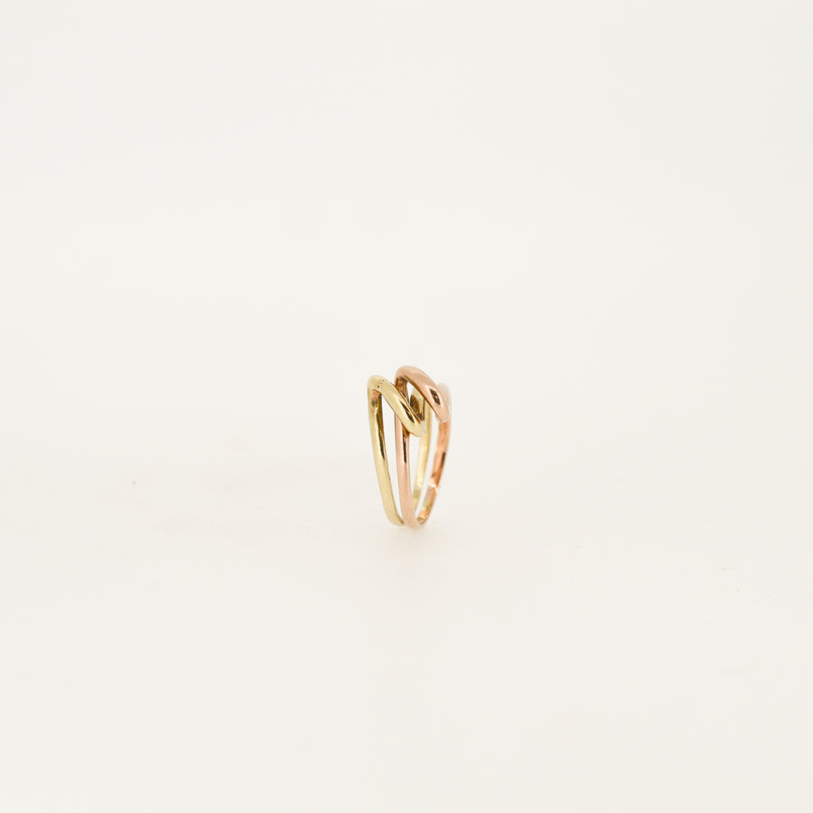 Vintage Puzzle Ring in 9ct Yellow and Rose Gold