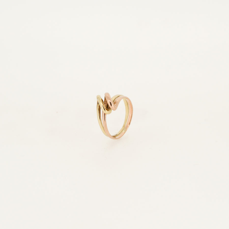 Vintage Puzzle Ring in 9ct Yellow and Rose Gold