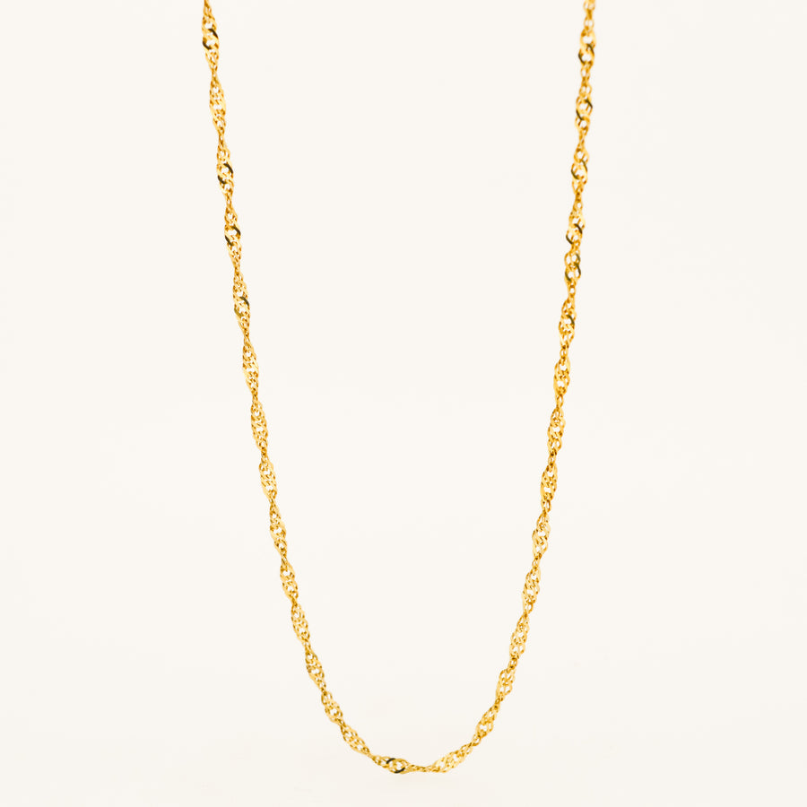 9ct Gold Twist Link 18" Necklace