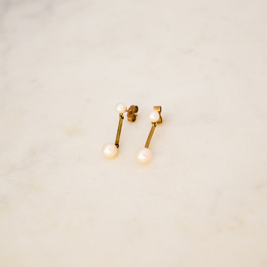 9ct Gold Pearl Earrings