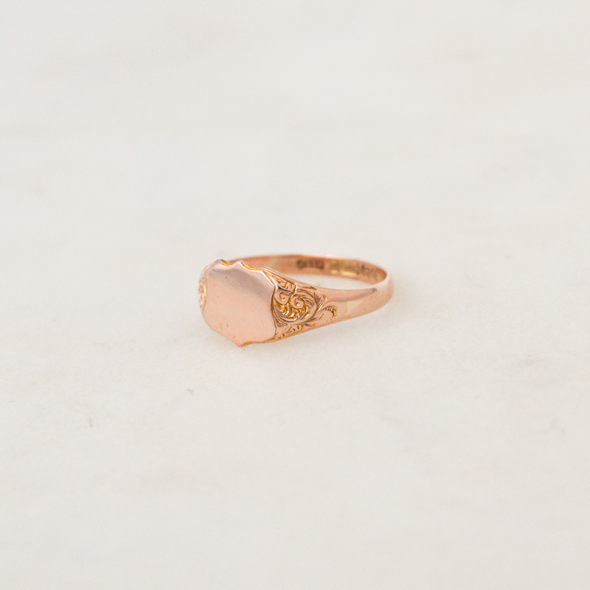 9ct Rose Gold Edwardian Signet Ring