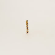 9ct Gold Ruby and Diamond Leaf Ring