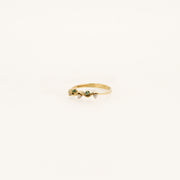 Emerald and Diamond 9ct Gold Wedding Ring